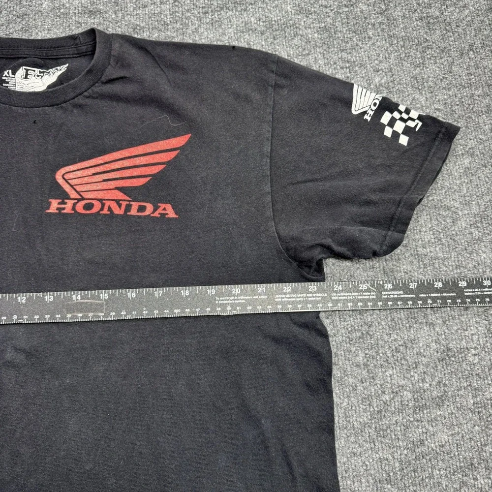 Fox Racing Honda T Shirt Mens XL Black Motocross Graphic Streetwear